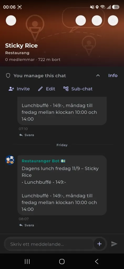 Sticky Rice i tojo: lunchbuffé och dagens lunch
